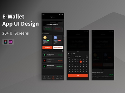 E-Wallet App UI Design