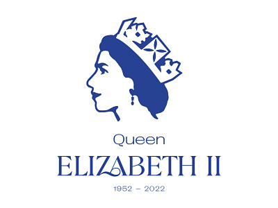 Her Majesty Queen Elizabeth II branding design graphic design illustration logo vector