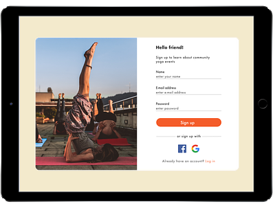 Yoga Sign Up dailyui dailyuichallenge design form signup signupform sketchapp ui uidesign uxui yoga