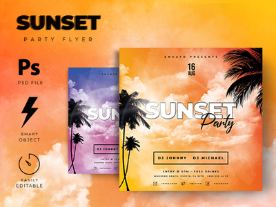 Sunset Party Flyer