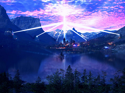 What happens in the mountains... matte painting