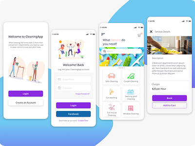 Cleaning services app