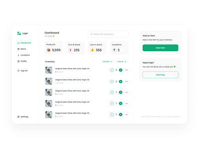 Lager: Inventory Management Dashboard