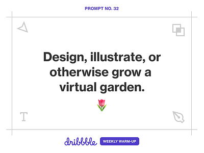 Design a Virtual Garden challenge community dribbble dribbbleweeklywarmup flower fun garden grow illustration learn prompt weekly warm up