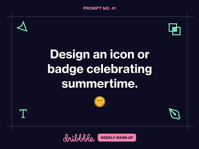 Design an Icon or Badge Celebrating Summertime branding challenge community design dribbbleweeklywarmup grow growler illustration learning logo prompt weekly warm up