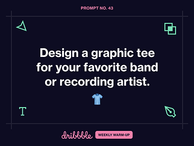 Design a Graphic Tee for Your Favorite Band challenge community design dribbble dribbbleweeklywarmup fun grow learning prompt weekly warm up