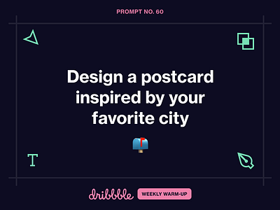 📬 Design a postcard inspired by your favorite city challenge community design dribbble dribbbleweeklywarmup postcard weekly warm up