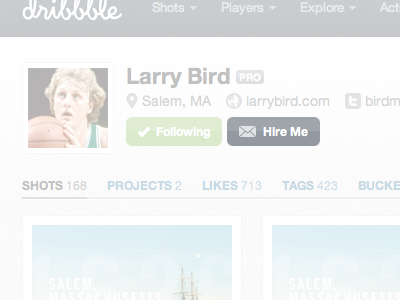 Hire Me button contact dribbble hire larrybird pro soon