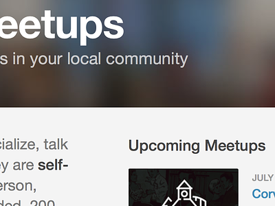 New Meetups