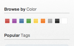 Thinking about ways to improve the Tags page. browse color dribbble tags