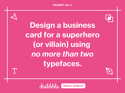 Design a Business Card for a Superhero business card businesscard community design dribbbleweeklywarmup learning prompt superhero type weekly warm up