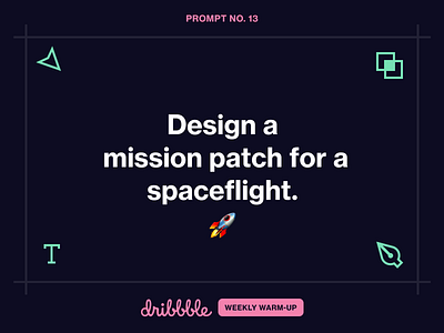 Design a Mission Patch for a Spaceflight community design design challenge dribbbleweeklywarmup fun grow learn prompt space weekly challenge weekly warm up