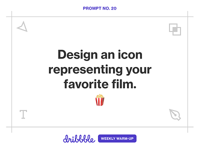 Design an Icon Representing Your Favorite Film community design dribbbleweeklywarmup film fun grow icon learning movie weekly challenge weekly warm up