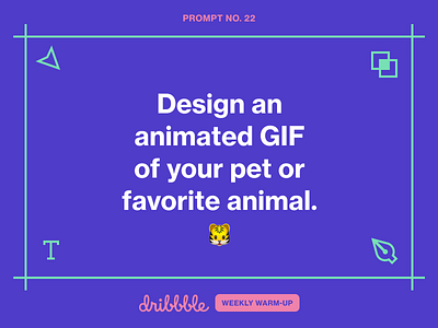 Design an Animated GIF of Your Pet or Favorite Animal animals challenge community dribbbleweeklywarmup gif grow learn pets practice weekly challenge weekly warm up