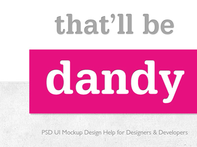 PSD Dandy psd ui design