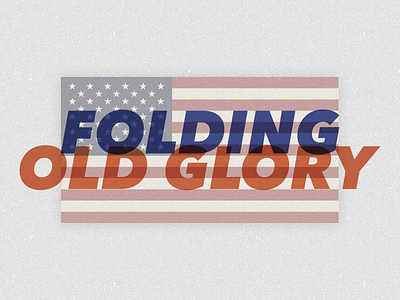 Folding Old Glory flat grainy illustration instruction nji media vector