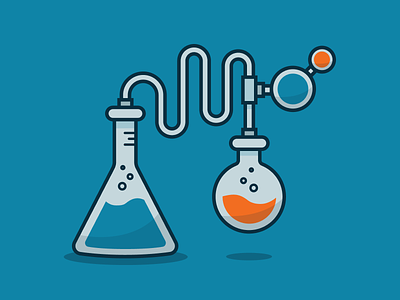 For Science! beaker bottle bubble chemical chemistry flask illustration reactions science