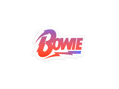 Bowie Sticker adobe illustrator aladdinsane davidbowie design graphicdesign illustrator logo logotype thedominguez typography vector