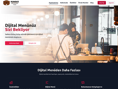 Kunduz - More than a digital menu app design logo menu typography ui