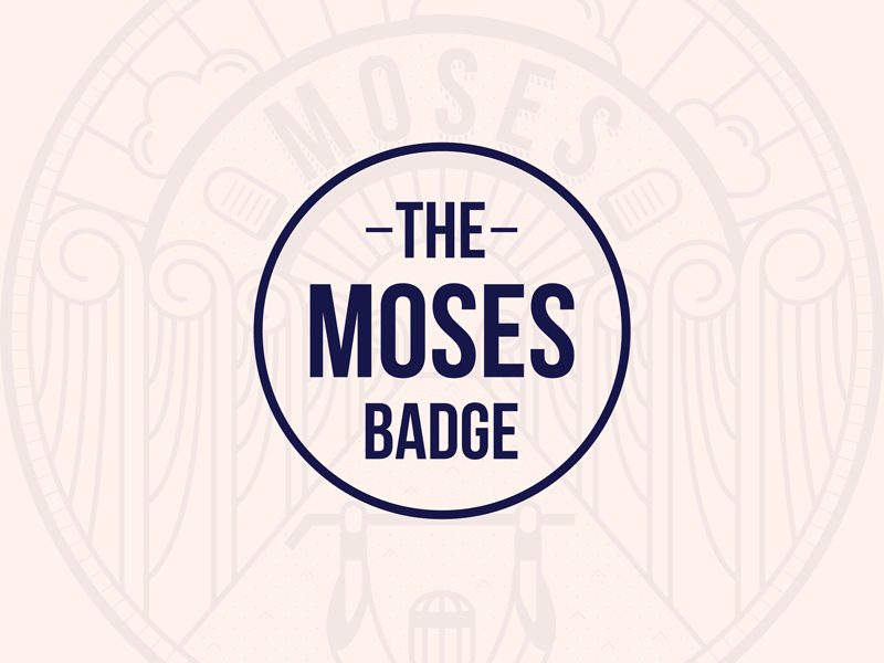 The Moses Badge 2014 august badge bible christian graphic design illustration moses saigon vietnam