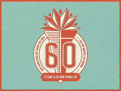 60th Anniversary Project of NTP Church of Youth 2014 60th anniversary art direction christian church emblem graphic design logo ntp october saigon vietnam