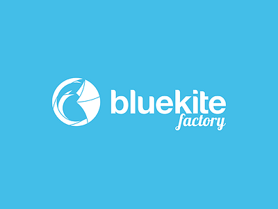 Bluekite Factory Logo option bkf blue bluekite creative design factory handmade kite leather logo proposal