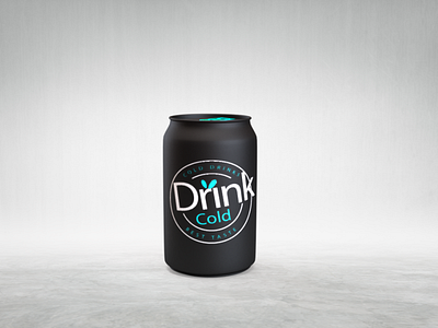 Drink Cold 3d bottle branding design logo