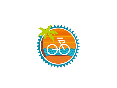 Bike Beach art bike brand design brand identity clean design flat icon identity illustration illustrator logo logodesign logodesigner