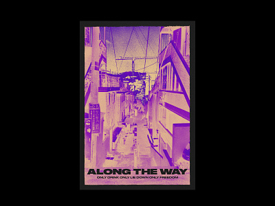 ALONG THE WAY graphic illustrator poster