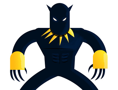 Black Panther avengers black panther illustration marvel comics vector