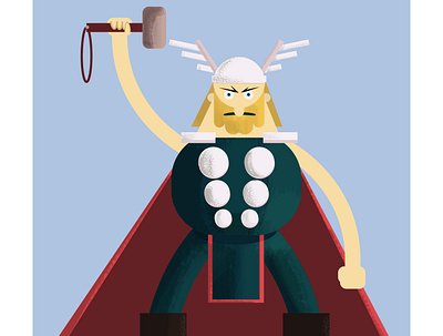 Thor avengers illustration marvel comics norse mythology thor vector