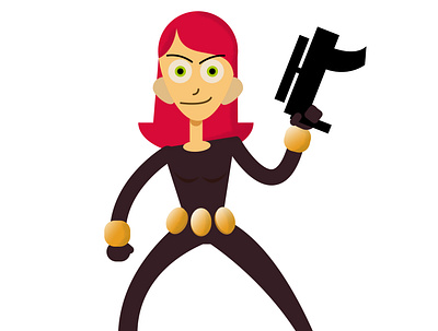 7 Black Widow avengers black widow illustration marvel comics vector