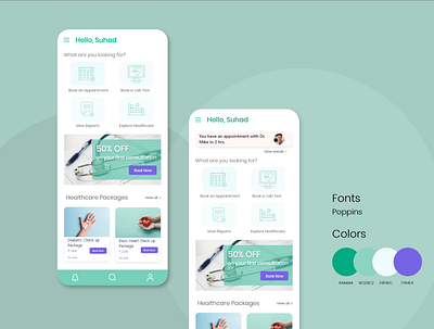 Hospital App - UI design app design ui ux