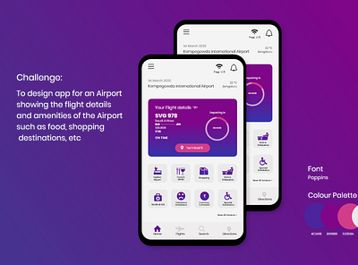 Airport app - UI design ui