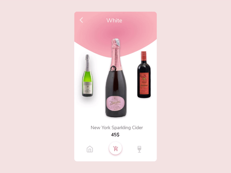 Wine app animation app design interaction minimal ui ux