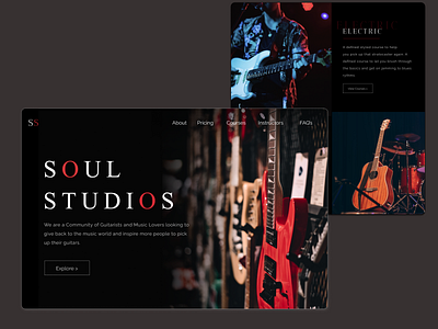 Landing Page - Guitar website
