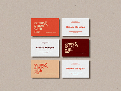 Come & Graze With Me Branding brand design brand identity branding caterer colour palette design logo typogaphy