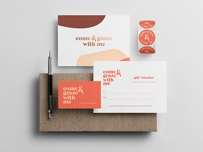 Come & Graze With Me Branding brand design brand identity branding business card colour palette design logo stickers typography voucher