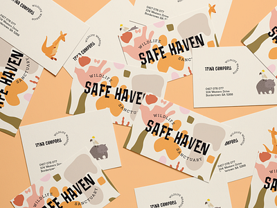 Safe Haven Wildlife Sanctuary Branding australian brand design brand identity branding colour palette design illustration logo pattern typogaphy wildlife