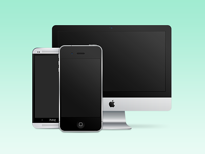 Devices htc imac iphone vector