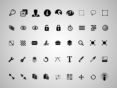 a bunch of glyphs