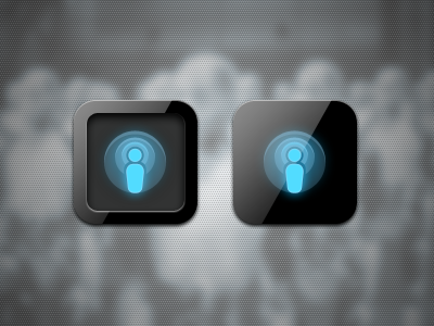 Left Or Right? black blue future icon iphone podcast retina