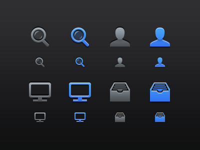 Tabbar Icons black blue icons ios iphone retina tabbar