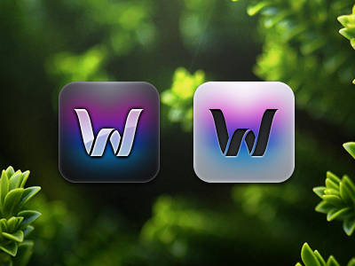 Dark or Light? app blue dark grey icon ios purple