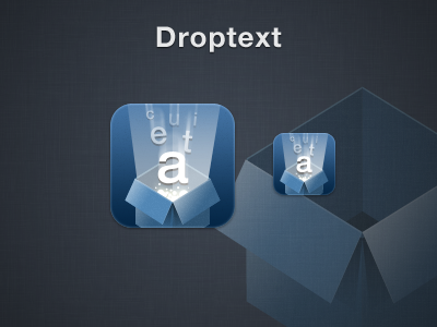 Droptext Icon, my last rebound, promise! blue dropbox droptext icon iphone