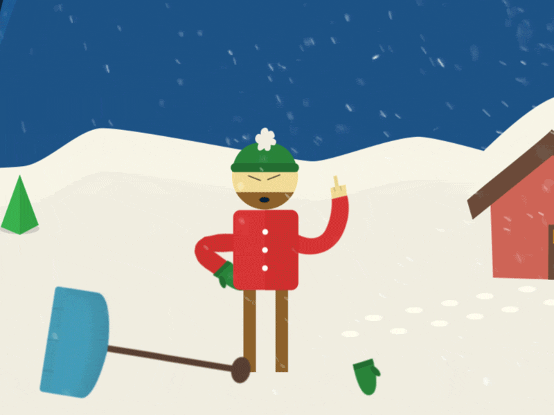 Hate The Snow? 2d animation christmas flat gif keyframing motion graphics snow winter