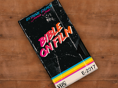 Bible On Film Mockup 80s at the movies bible church extreme film mockup vhs