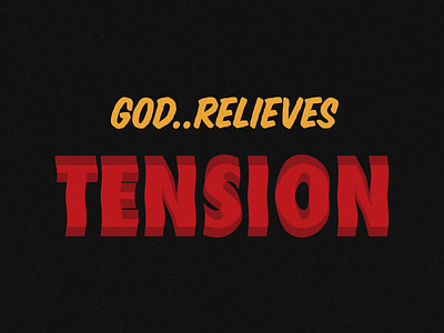God relieves tension church envelope distort god graphic design hand painted sign stress relief tension texture