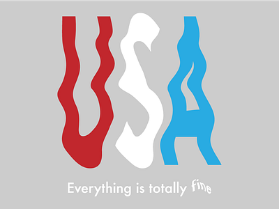 How it feels america fine government graphic design red white and blue shutdown united states usa