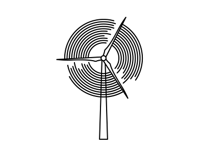 Windmill Icon energy icon illustration logo oklahoma renewable vector wind windmill